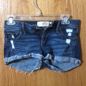 Hollister distressed low rise shorts